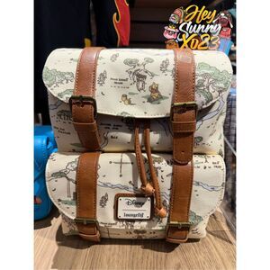 Loungefly Disney Winnie The Pooh Map Allover Print Mini Backpack
